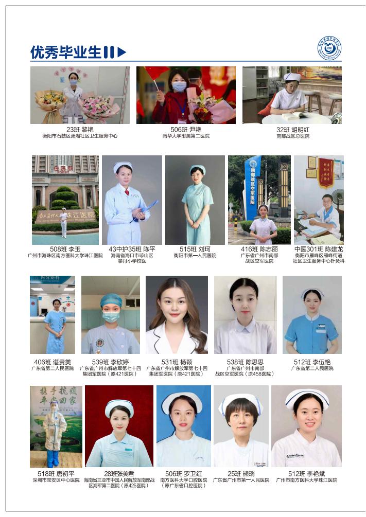 部分优秀毕业生展示